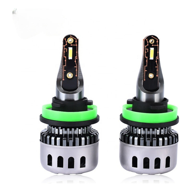 X2 Ampolleta Mini Turbo Led T10 Potente 12000lm H11/h8 Auto