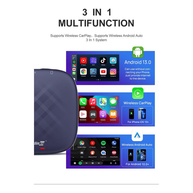 Carlinkit Adaptador Android 13 Box Carplay Auto 4gb+64gb