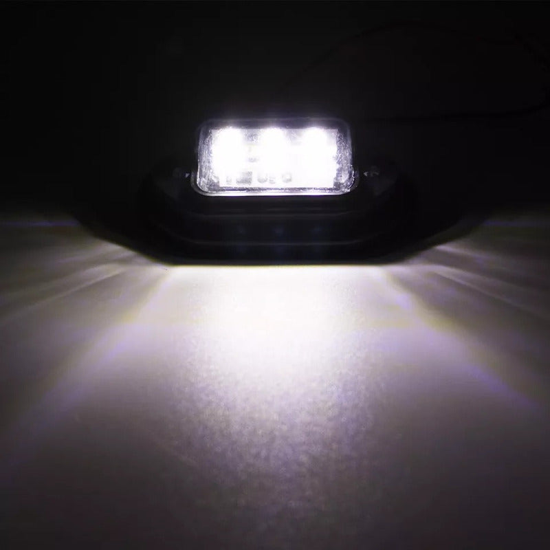 Pack Luz Patente Foco 6 Led Auto Camión Furgón 10 - 30v X2
