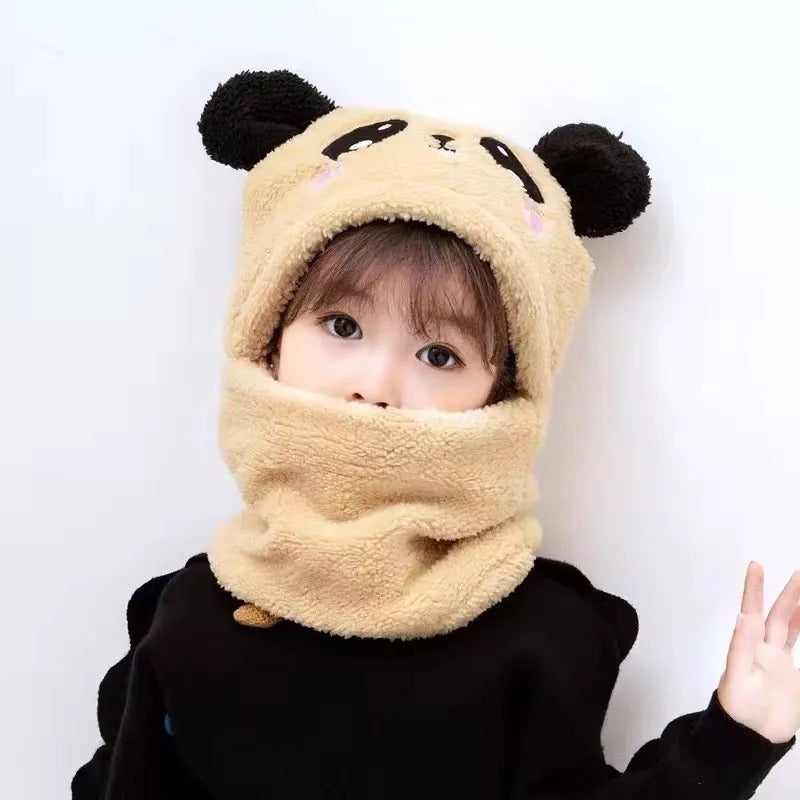 Gorro Con Cuello Para Bebé Niño/a Diseño Invierno Calientito