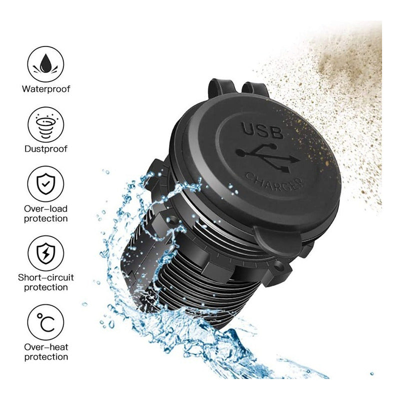 Cargador Doble Usb Adaptador Encendedor Con Luz 12v 1a/2.1a