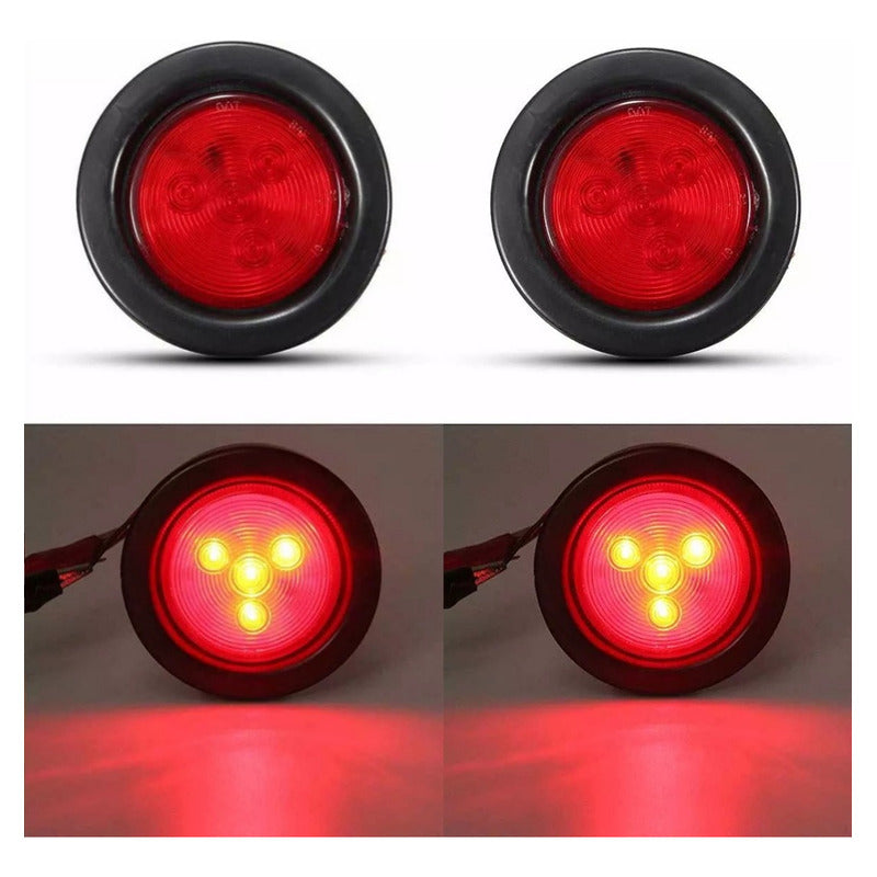 X6 Luz Led Trasera 24v Luz Trocha Camión Blanco Ámbar Rojo