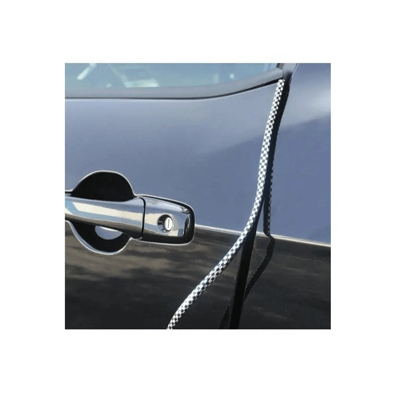 Moldura De Auto Protectora De Puertas Y Capot 15m Fibra /r&c