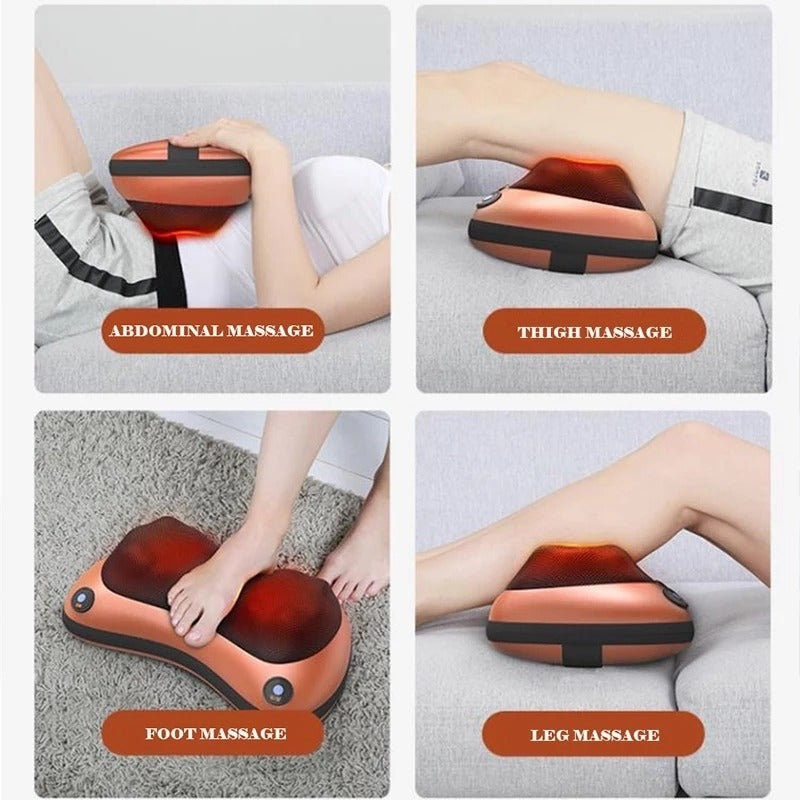 Masajeador Eléctrico Almohada Cojín Lumbar Térmico Casa Auto