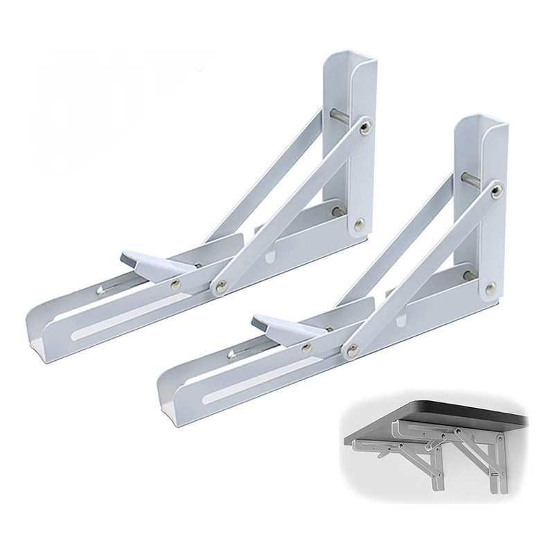 Set2 Escuadras Abatibles Metálicas Repisa 300x155mm Soporte