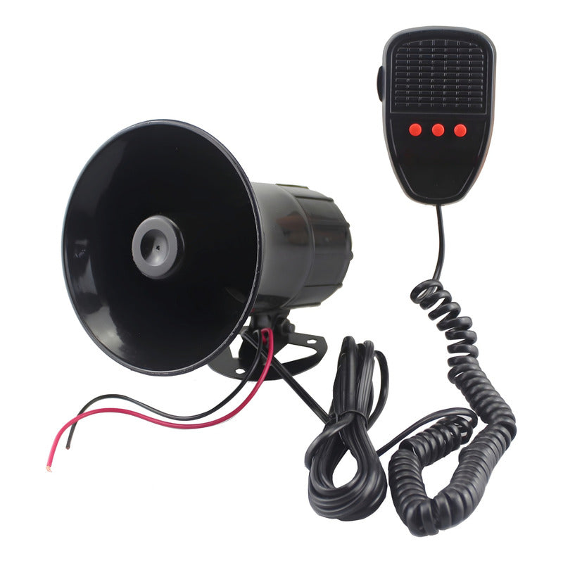 Bocina Policial Sirena Carabinero 3 Tonos Megafono 30w 12v