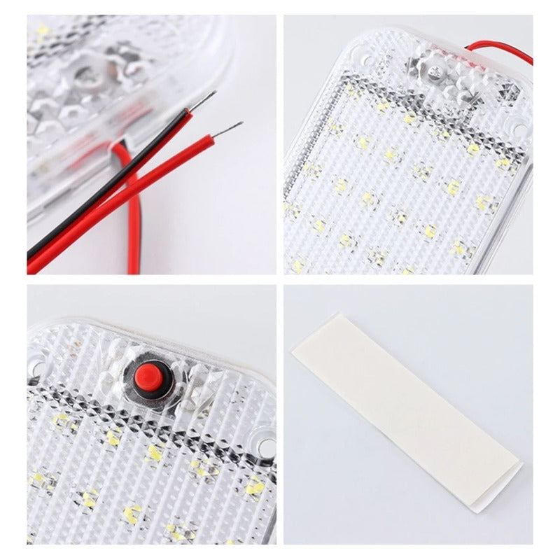 X2 Luz Led De Techo Interior 12-85v Led Cob Botón Universal