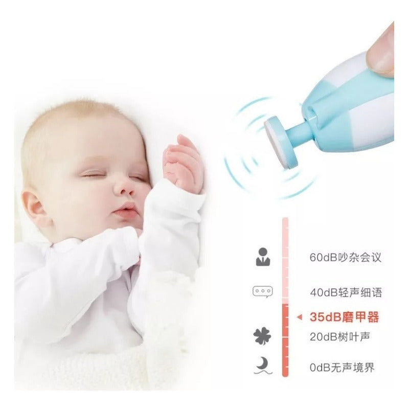 Cortador De Uñas Bebé Eléctrico Led Lima Pilas Trimmer Segur