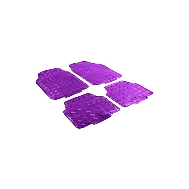 Alfombra Cubre Piso Metálico Para Mujer Set 4pcs Auto Tuning