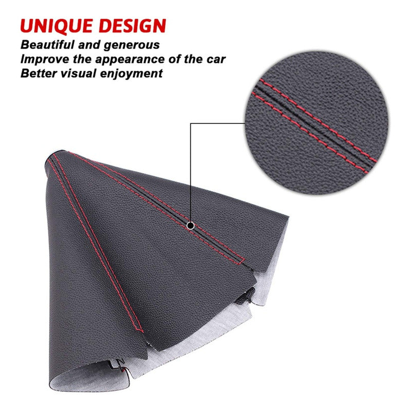 Funda Cubre Palanca De Cambios Eco Cuero Negro Auto Universa
