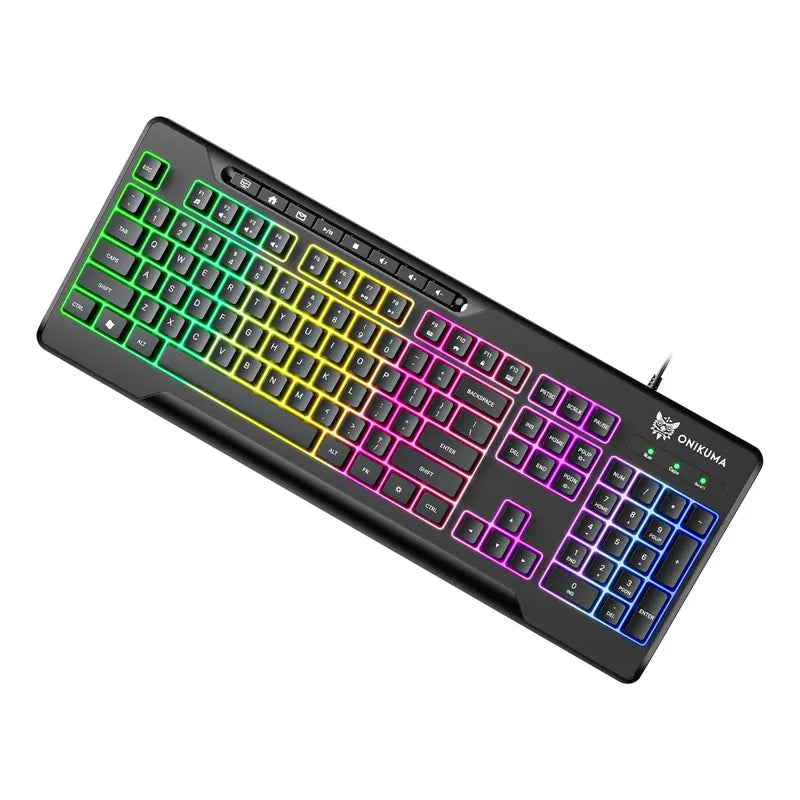 Teclado Gamer Onikuma G32 104 Teclas Con Luz Rgb Con Cable Negro G32 Inglés Us