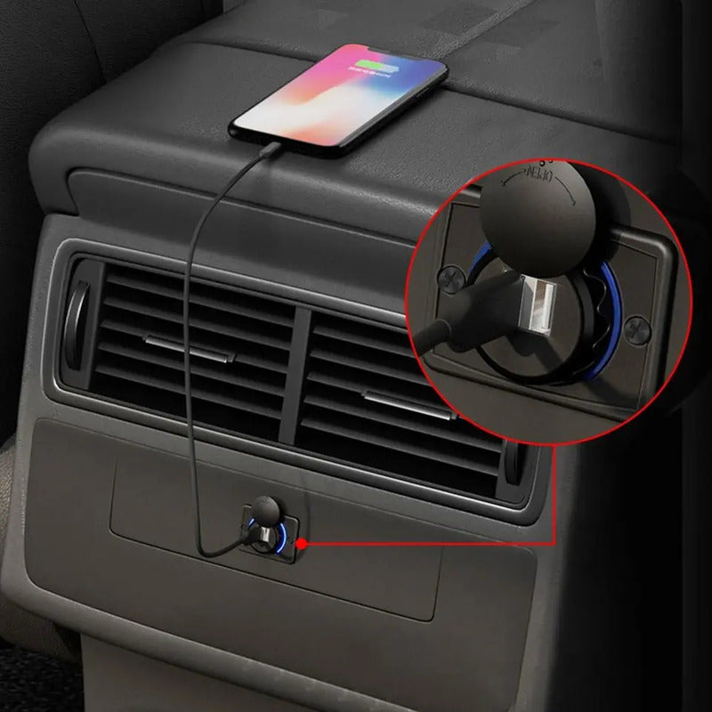 Cargador Usb Dual Sobrepuesto Cubierta Protector 2.1a 12-24v