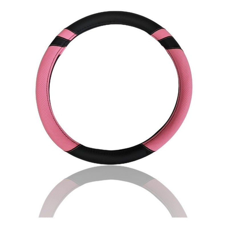 Funda Cubre Volante Para Mujer Eco Cuero Rosa /r&c