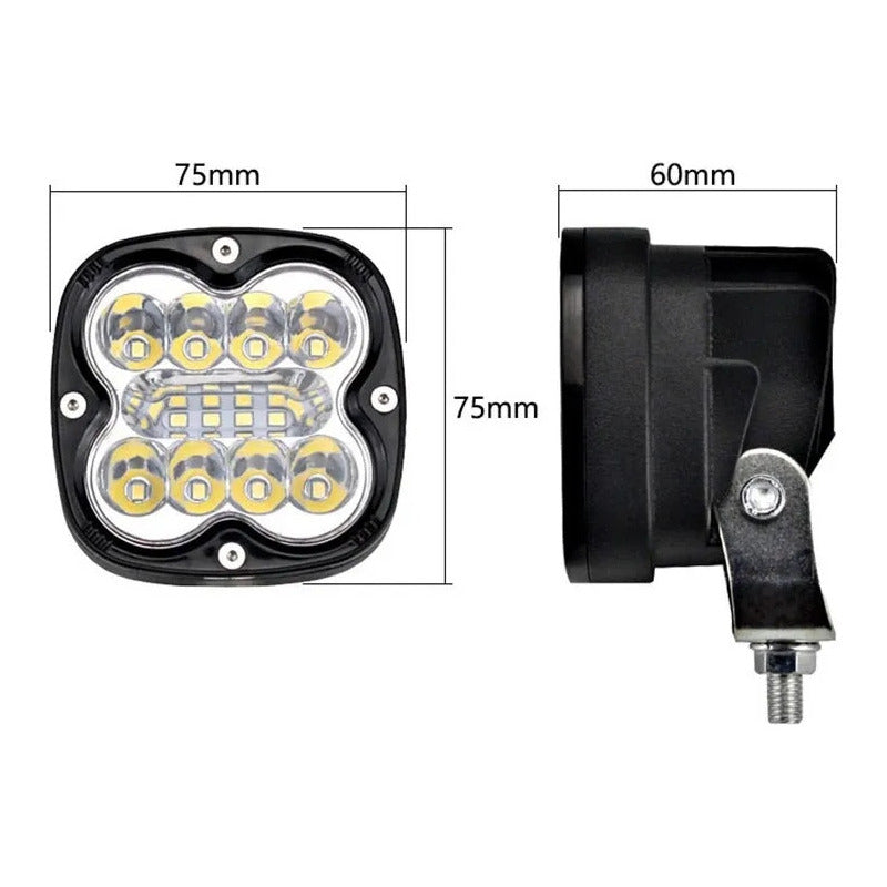 Neblinero Led Destellante 12v-24v Foco Auxiliar Estrobo /ryc