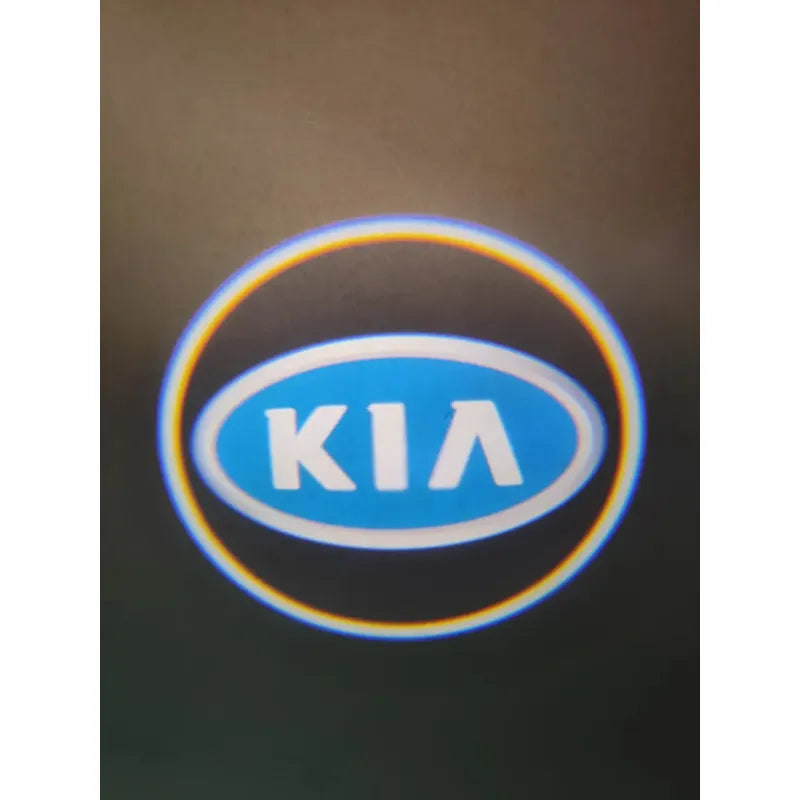 X2 Luces De Cortesía Led Luz Bienvenida De Puerta De Autos 12v Cables Kla Caja Azul