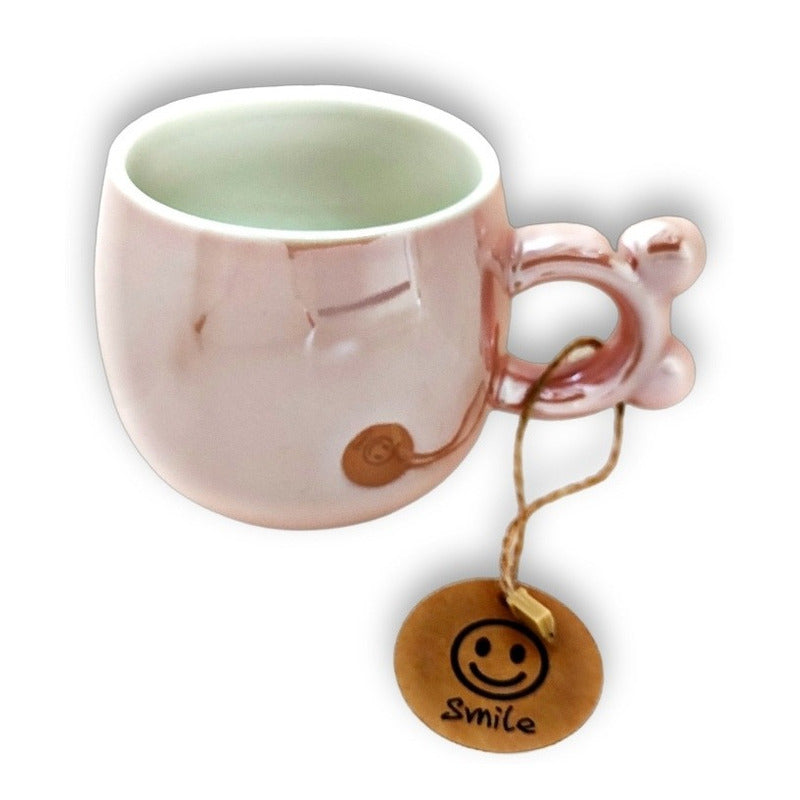 Taza Efecto Espejo Con Mango Orejitas De Oso Mug Tazón/ryc