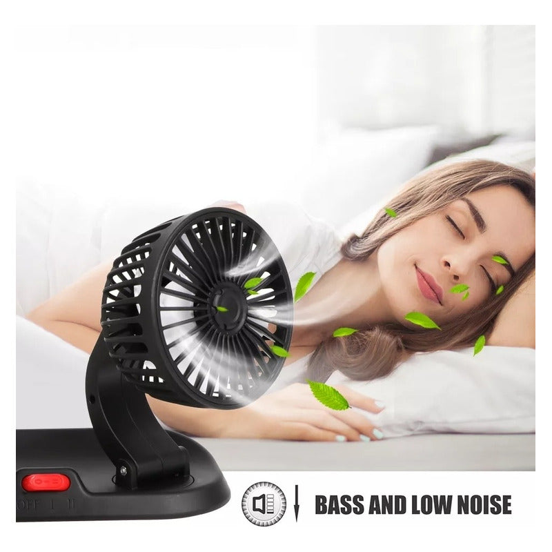 Ventilador Doble Usb Auto Casa Oficina 360° Rotación /r&c