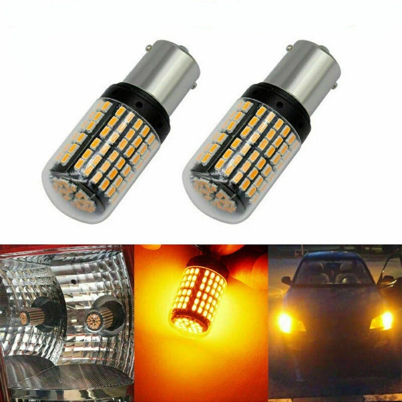 Ampolleta 144 Led Intermitente 1/2 Contacto Luz Viraje Ambar