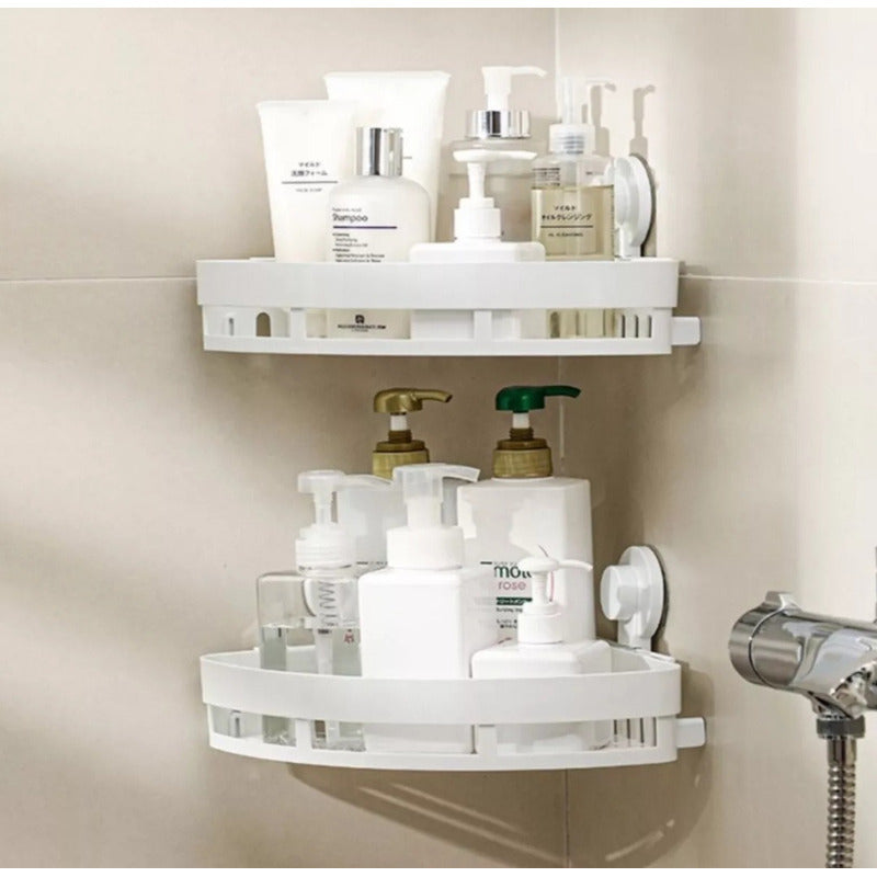 Organizador De Baño Esquinero Colgante Sopapa Bathlux Color Blanco