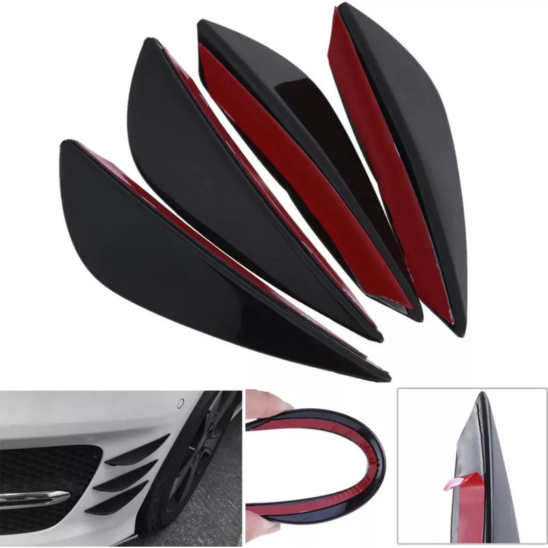 X4 Mini Aleta Difusor Parachoque Adhesivo Decoración Tunning