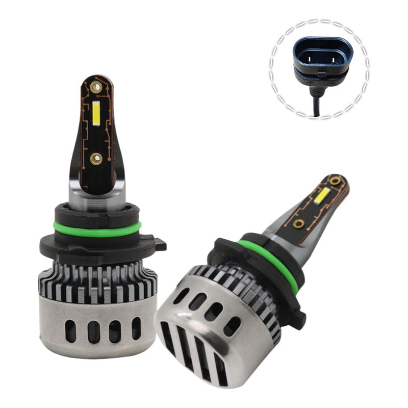 X2 Ampolleta Mini Turbo Led T10 Potente 12000lm 9005/hb3