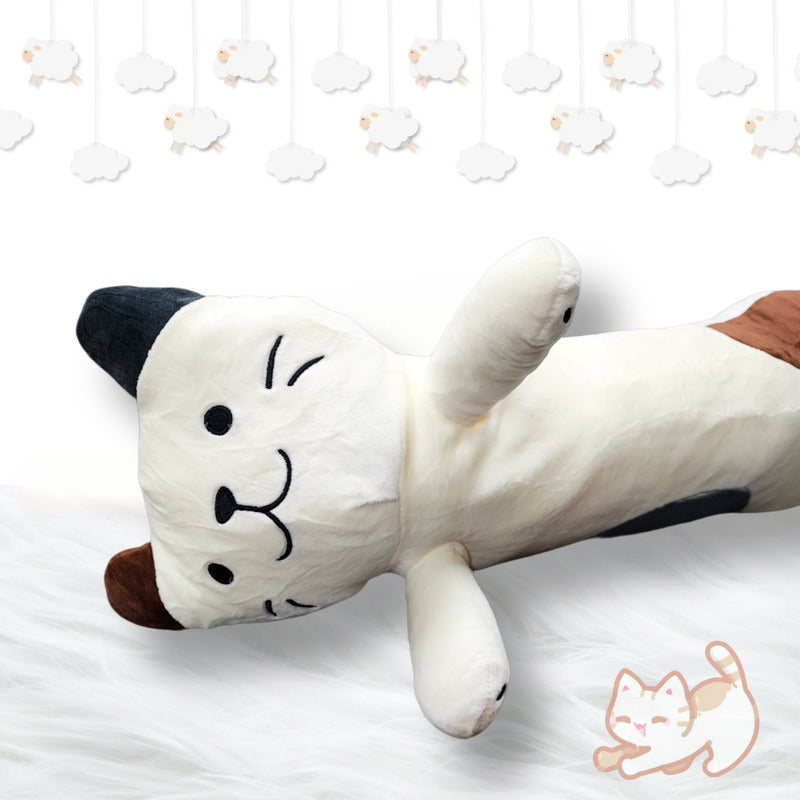 Cojín Gatito Peluche Felpa Gato Kawaii Abrazable 70cm Almoha
