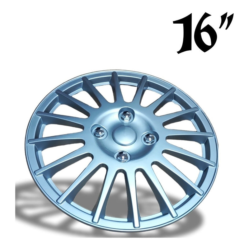 Set X4 Tapa Rueda Aro 16 Cromada Designer Tapa 16 Auto /r&c