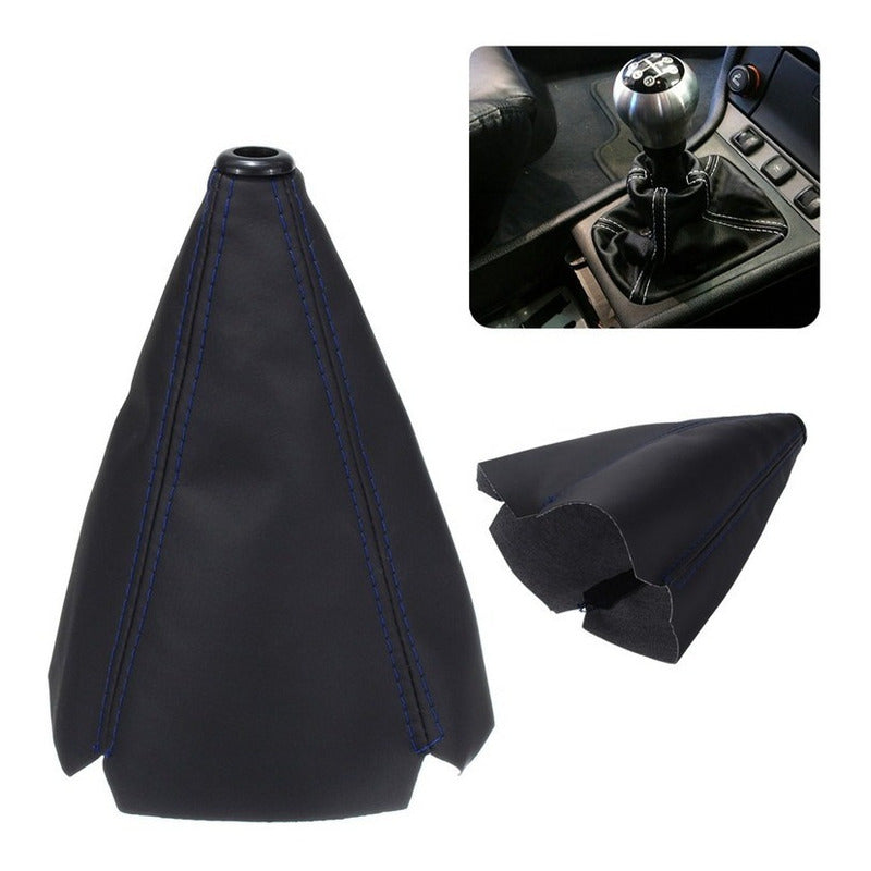 Funda Cubre Palanca De Cambios Eco Cuero Negro Auto Universa