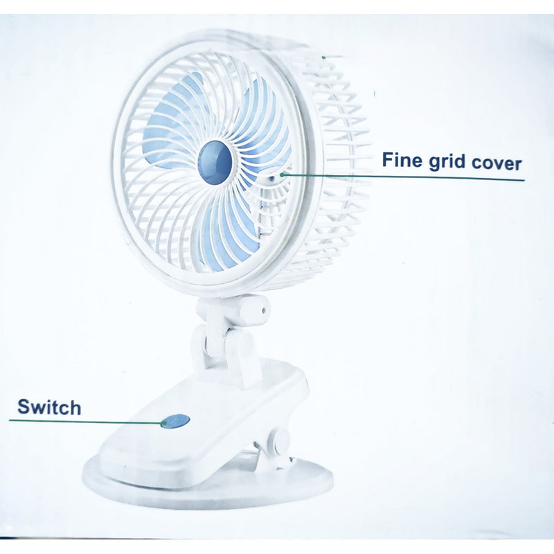 Ventilador Usb Con Clip Funcion Auto Escritorio / Pinza Ryc