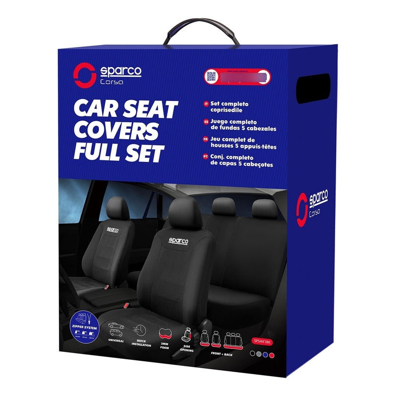 Fundas Cubreasiento Sparco Universal Negro Poliester / R&c