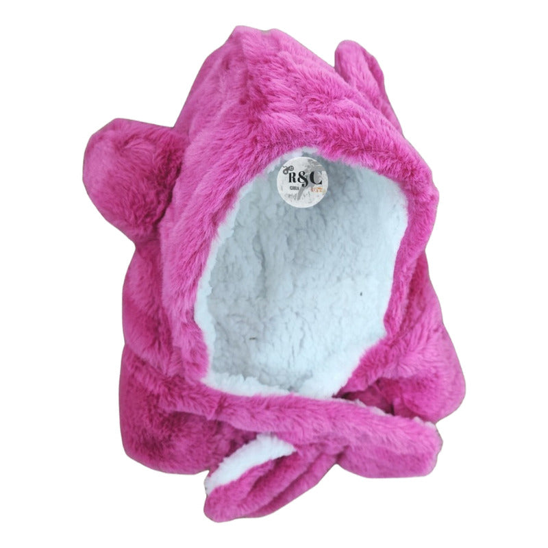 Gorro Con Bufanda Para Bebé Niño/a Diseño Invierno Calientit