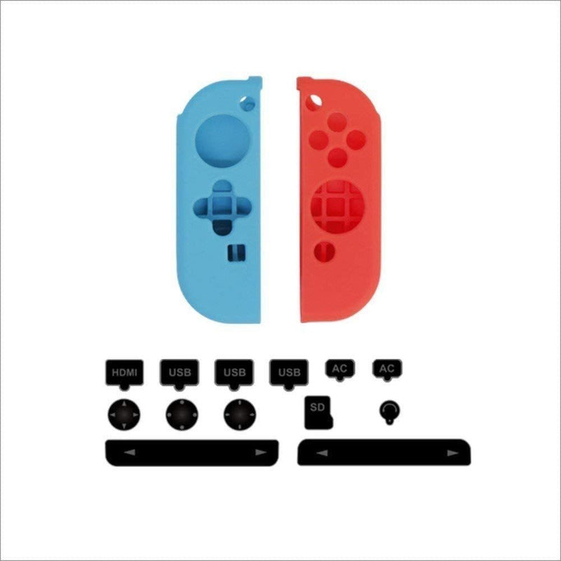 Kit Protector Nintendo Switch Bolso Lámina Grip Case Joy Con