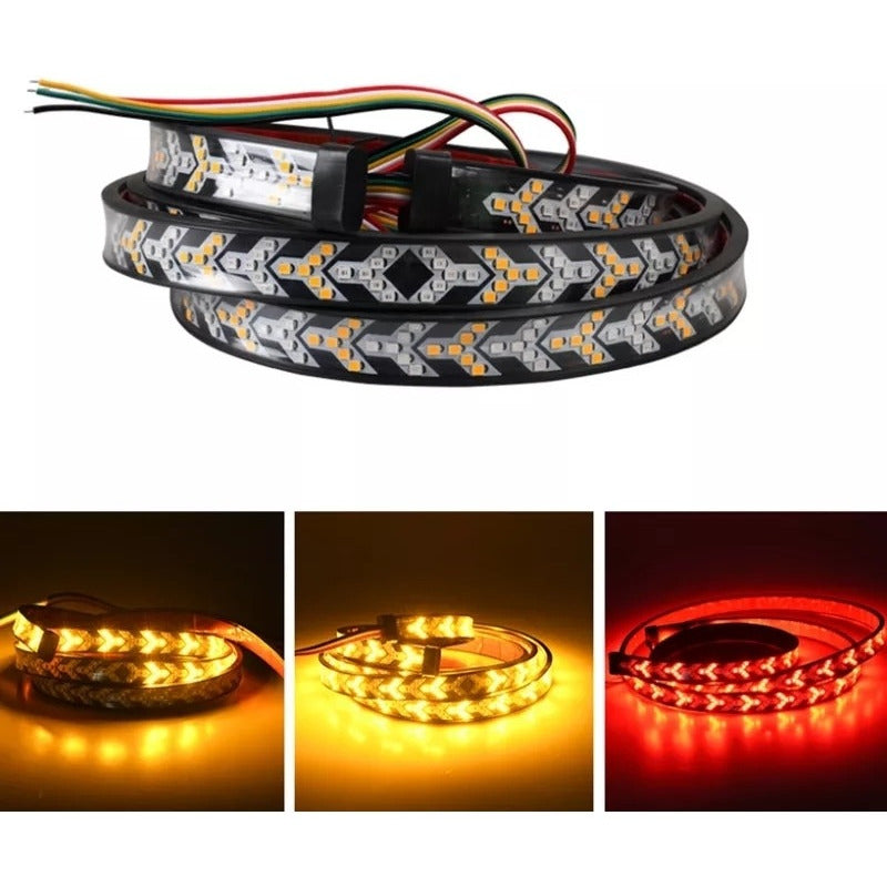 Tercera Luz De Freno De Camioneta + Secuencial Tira Led 1.20