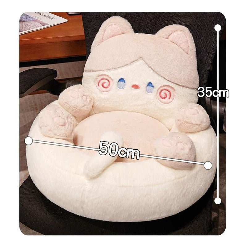 Cojín Para Asiento Sillón Kawaii Peluche 2 En 1 Cute De Gato
