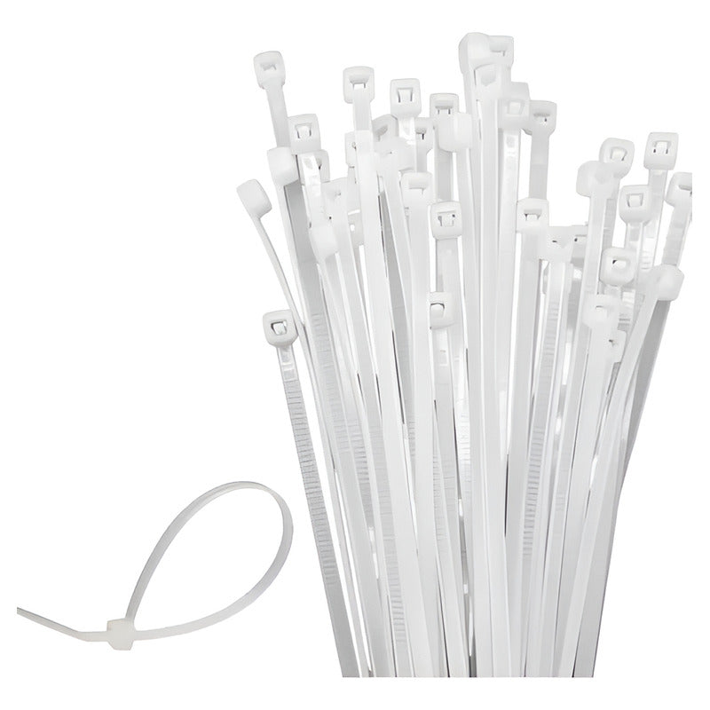 Amarras Kmt Tools 4.8x200mm Tamaño 20cm X 4.8mm Color Blanco Por 100 Unidades