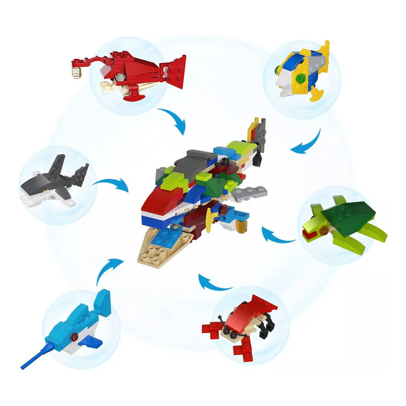 Set 6 Huevos Sorpresa Animales De Mini Bloques Construcción