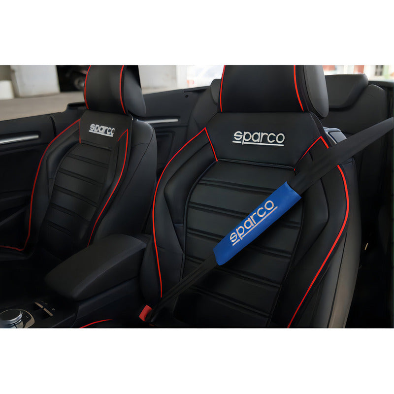 Cubre Cinturon Auto Sparco Universal 100% Poliester - Sp Color Azul