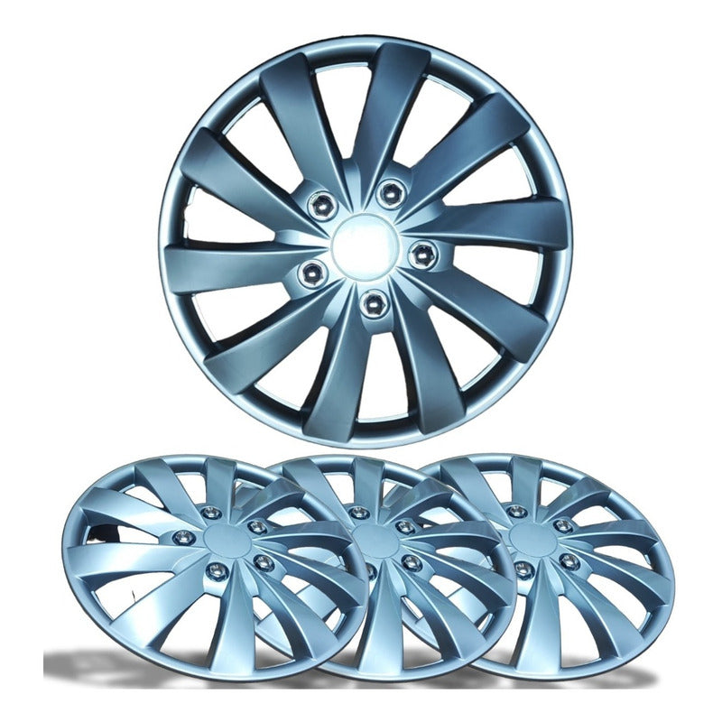 Set X4 Tapa Rueda Aro 15 Cromada Designer Tapa 15 Auto /r&c
