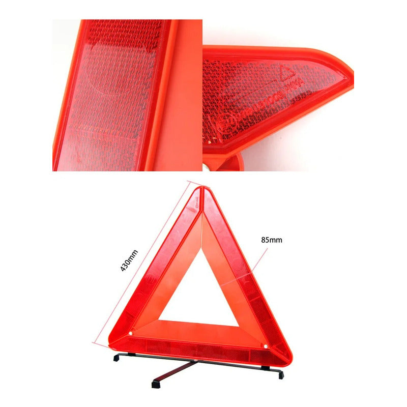 Triangulo De Emergencia Reflectante Plegable Base Metálica