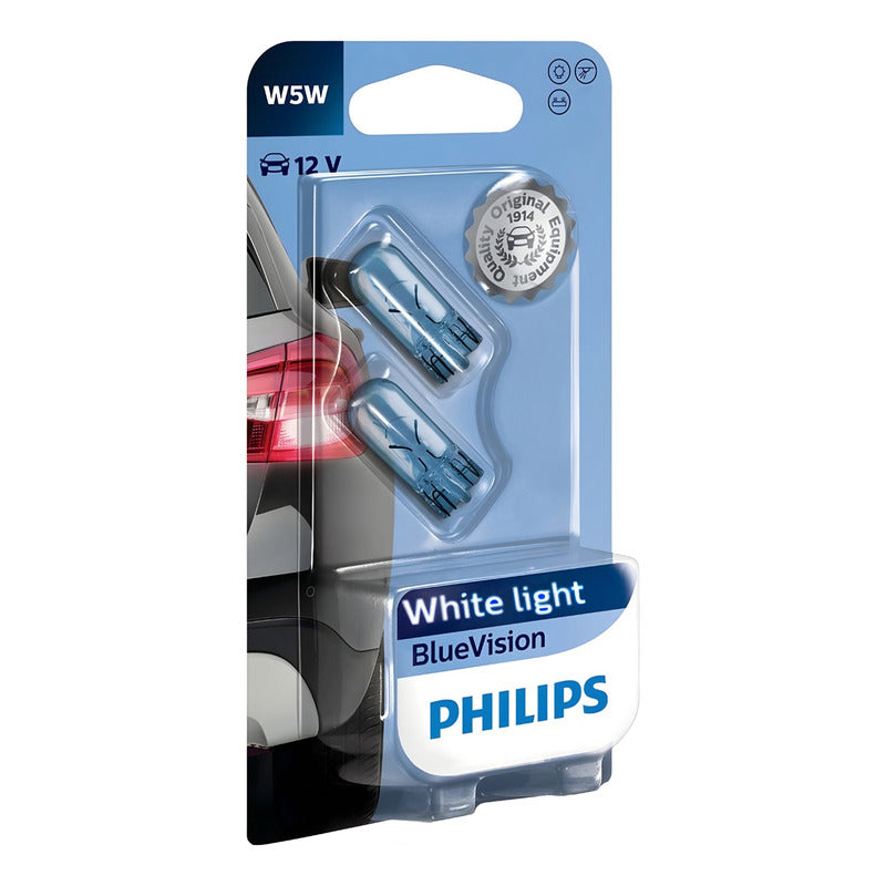 X2 Ampolleta Philips T10 Cola De Pescado W5w 12v
