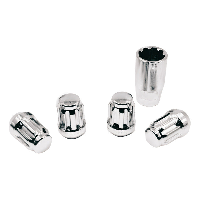 Tuercas De Seguridad Set 4pcs +llave Acero M12x1.5 / 12x1.25