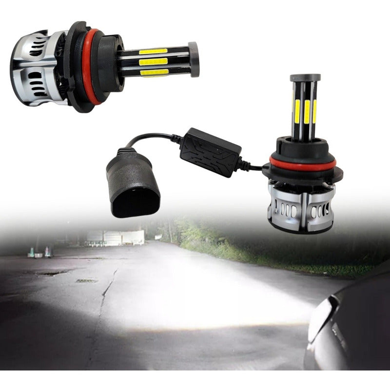 X2 Ampolleta Turbo Led 8 Caras 18000lm 9004/9007 12-24v /ryc