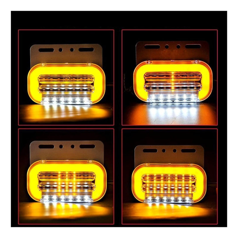 X10 Luz Led De Trocha Bicolor Luz Lateral Secuencial 24v Big