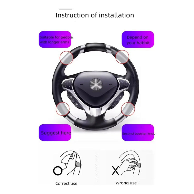 Perilla Giratoria 360 Pomo Universal Para Volante Seguridad