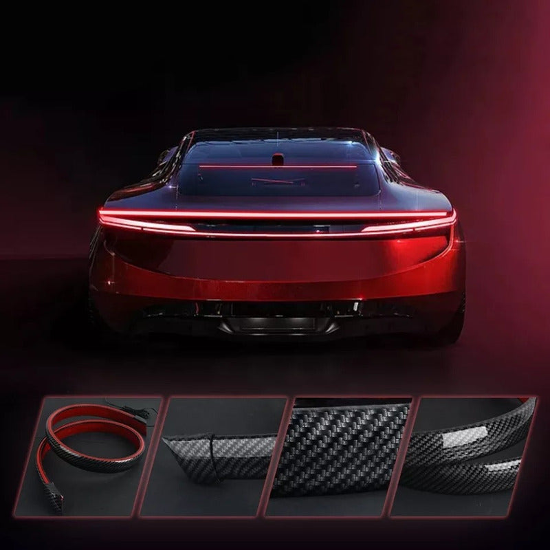 Alerón Lip Spoiler Maleta Con Luz Freno Secuencial Auto Tuni