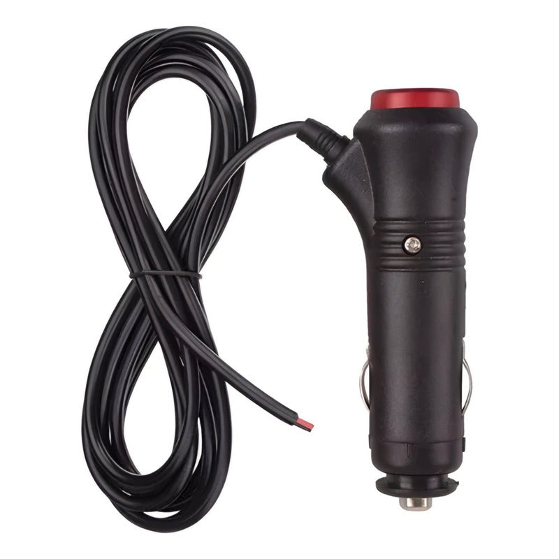 Cable Adaptador Cenicero Con Botón 12v-24v + Fusible 20a
