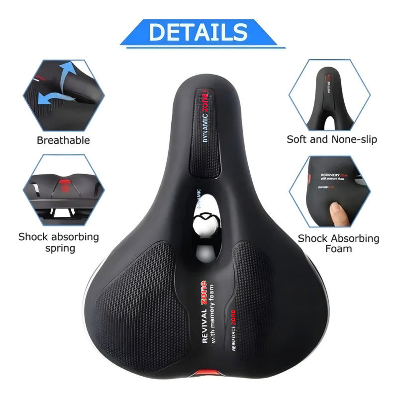 Sillin Asiento D Bicicleta Antiprostático Acolchado Meryfoam