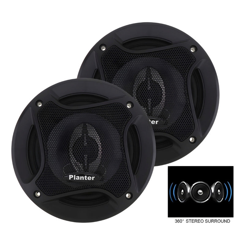 X2 Parlante 6 Pulgadas 16cm Redondo Coaxial 400w 3vias Auto