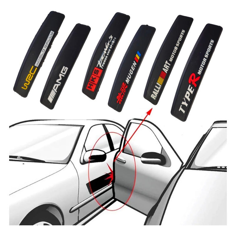 X4 Topes De Goma Adhesivo Protector Puerta Y Retrovisor /r&c