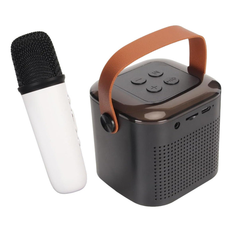 Mini Karaoke Parlante Bt Con Luz + Micrófono Inalámbrico Ryc